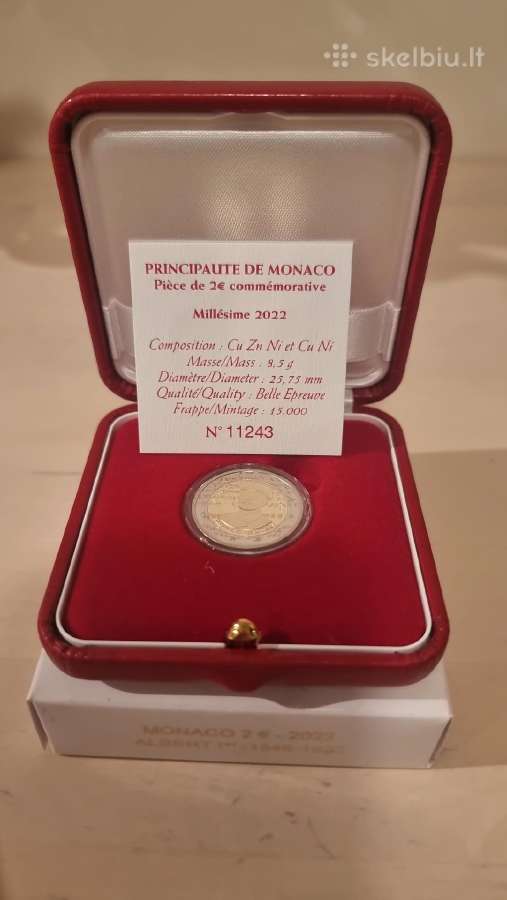 Monaco 2 Eur proginės monetos
