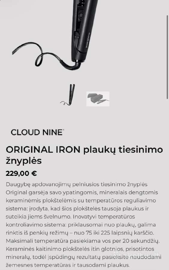 Cloud Nine plaukų tiesintuvas - nuotraukos Nr. 4