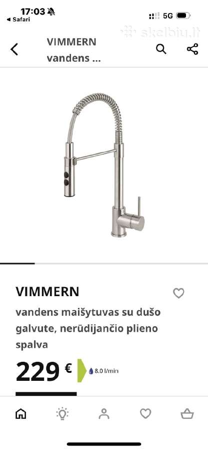 Naujas Vimmern maišytuvas, Ikea