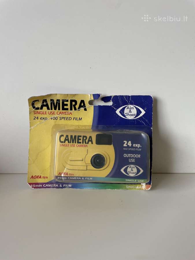 Vienkartinis Agfa Aim&shoot juostinis fotoaparatas