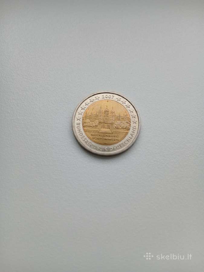 Vokietija 2 Eurai 2007 D Meklenburgas Unc