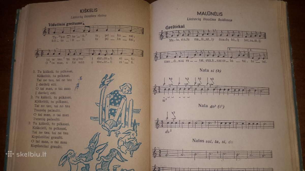 Muzikos vadovėlis V kl. 1959 m. - nuotraukos Nr. 3