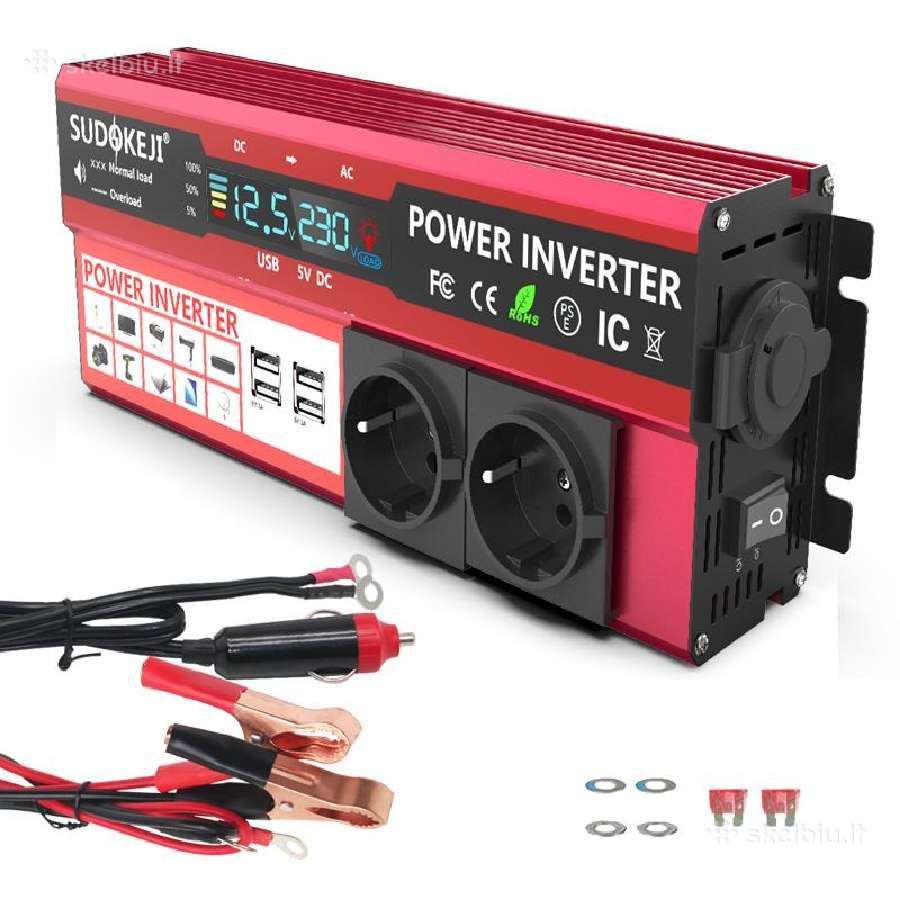 Daug modelių! Įtampos keitiklis 12v-220v 5000w - nuotraukos Nr. 5