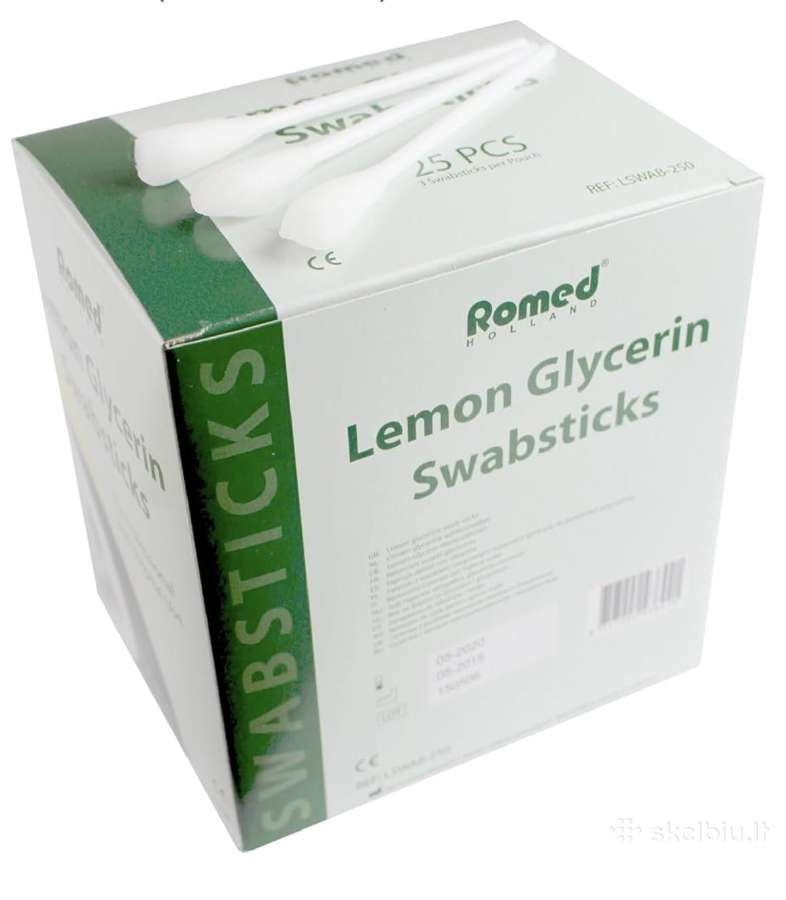 Romed tamponai burnos higienai su glic. ir citrina - nuotraukos Nr. 3
