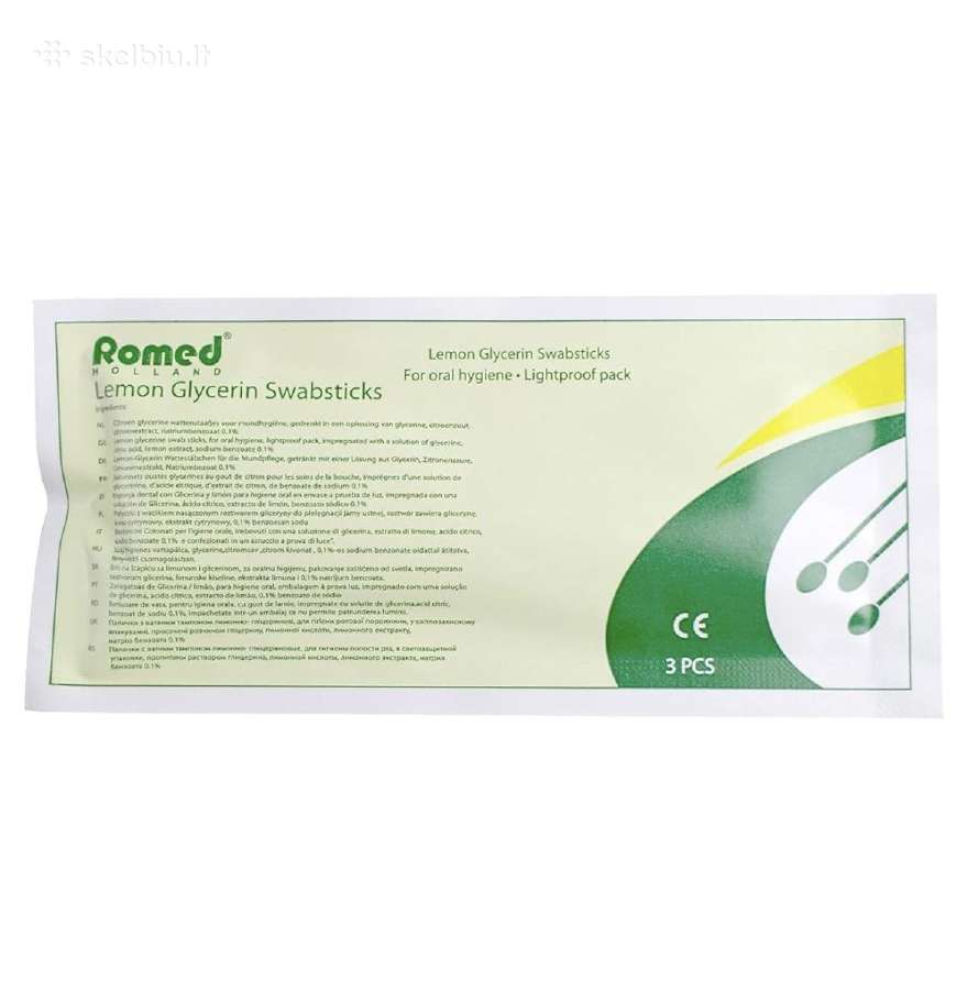 Romed tamponai burnos higienai su glic. ir citrina - nuotraukos Nr. 4