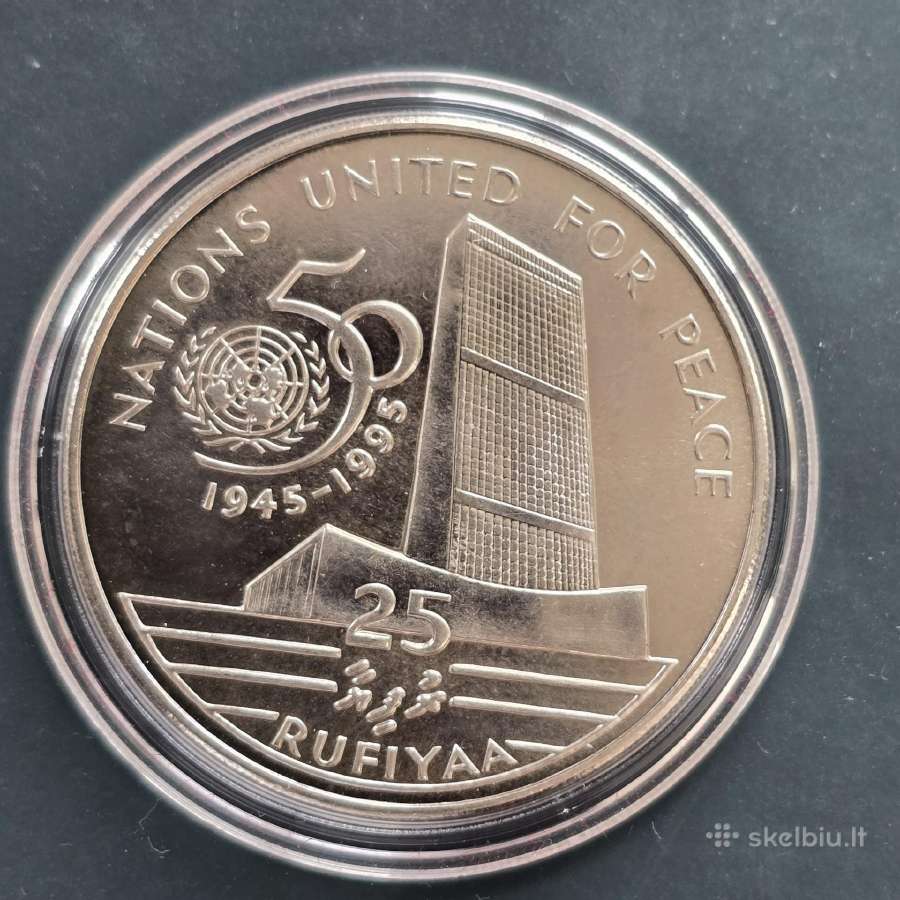 Maldyvai 1996 5 rufiyaa Un 50 years Cu-ni