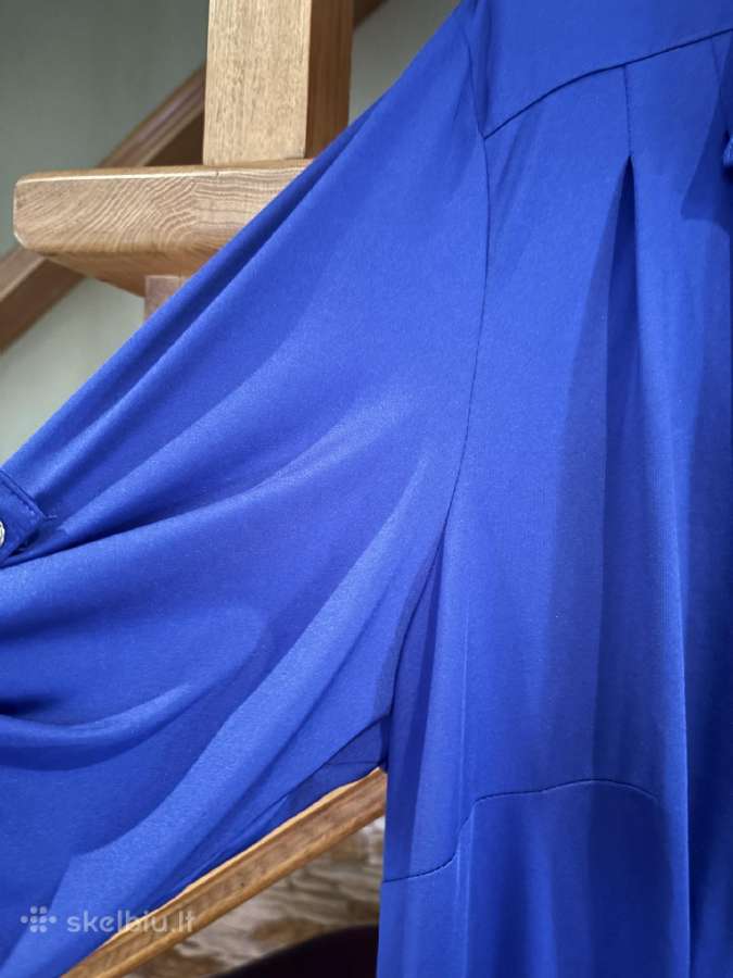 Karališkos mėlynos spalvos atelier suknelė - nuotraukos Nr. 3