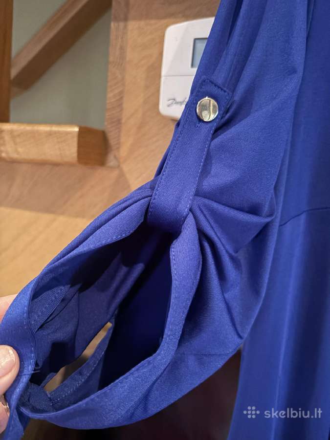 Karališkos mėlynos spalvos atelier suknelė - nuotraukos Nr. 4