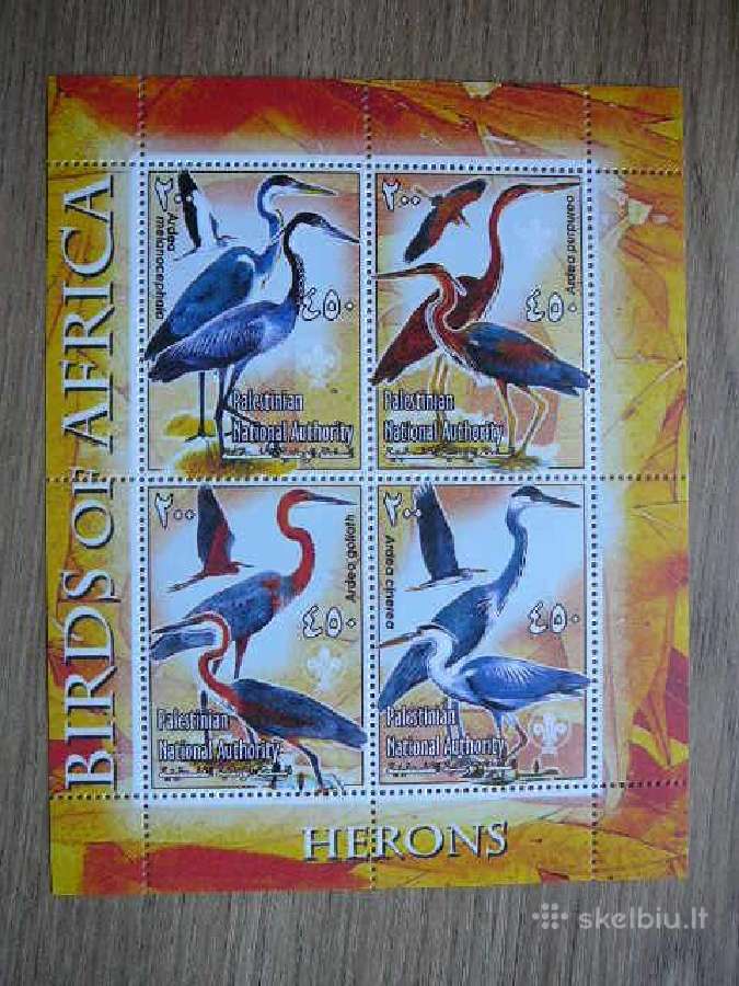 Pauksciai Palestina 2002 svarus pls21