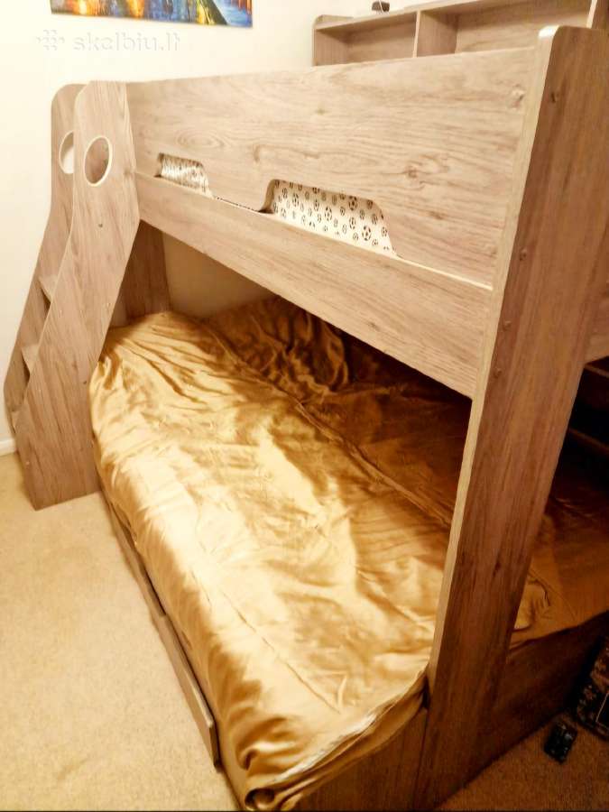 Dviaukštė vaikiška lova su čiužiniais - nuotraukos Nr. 8
