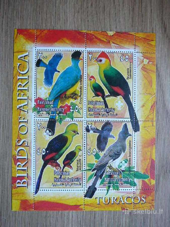 Pauksciai Palestina 2002 svarus pls28