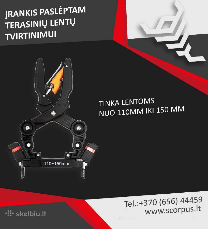 Terasiniai medsraigčiai paslėptam tvirtinimui - nuotraukos Nr. 12
