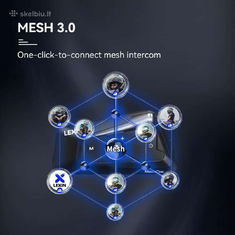 Lexin Mtx Meshcom (moto intercom) - nuotraukos Nr. 6
