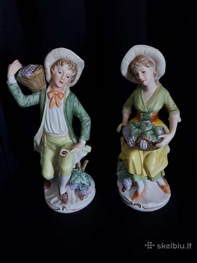 Vintage,porceliano Homco vynuogynų statulos - nuotraukos Nr. 2