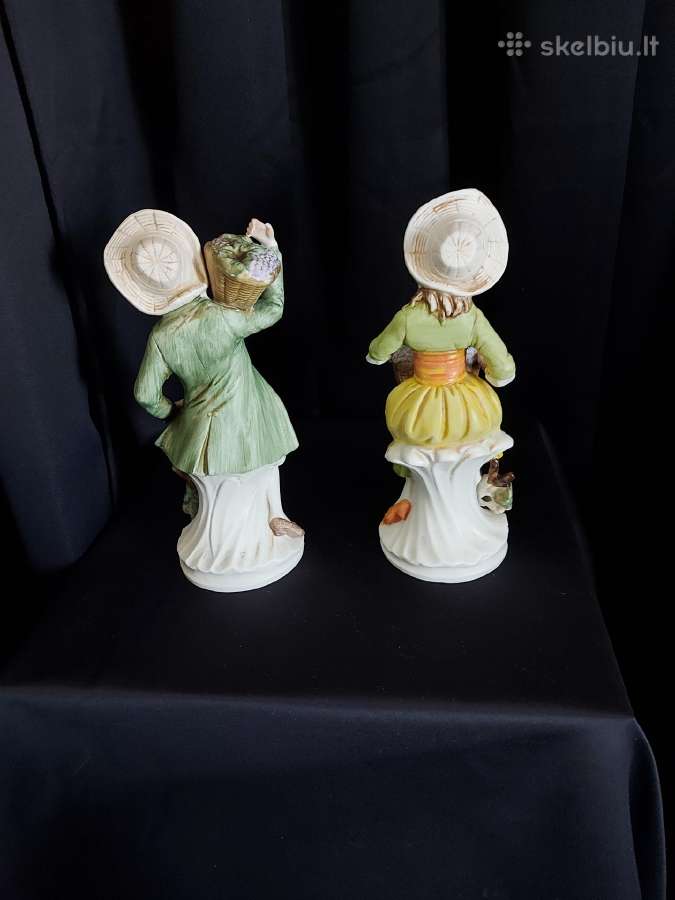 Vintage,porceliano Homco vynuogynų statulos - nuotraukos Nr. 4