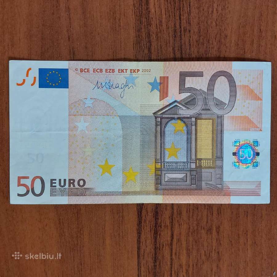 50 Euro 2002 , Z Prefix - Belgium ( Rare , Rare ) - nuotraukos Nr. 5