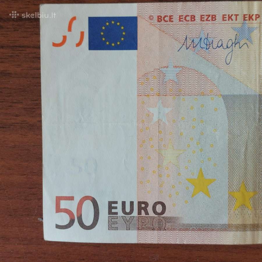 50 Euro 2002 , Z Prefix - Belgium ( Rare , Rare ) - nuotraukos Nr. 6