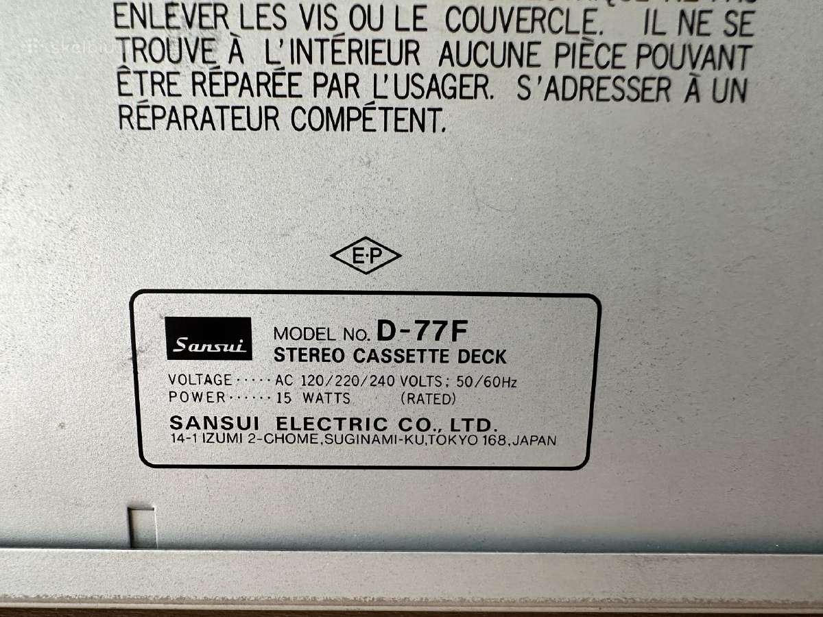 Sansui D-77f kasetinė deka - nuotraukos Nr. 10