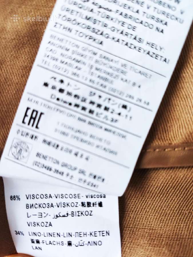 Kelnės sijonas/sijonkelnės su linu ir viskoze mot - nuotraukos Nr. 7
