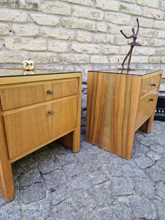 Vintažinės mid century spintelės prie lovos - nuotraukos Nr. 2