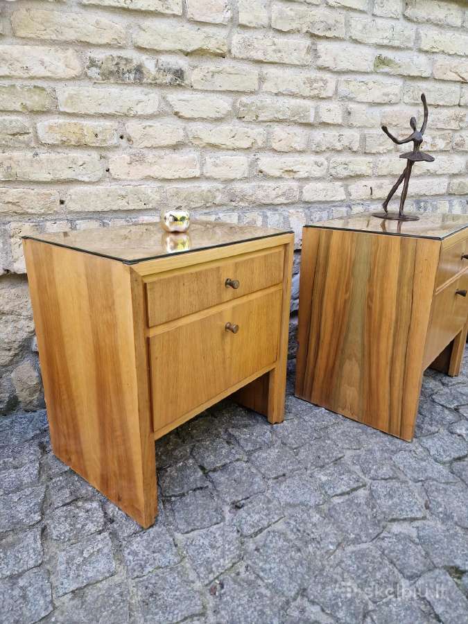 Vintažinės mid century spintelės prie lovos - nuotraukos Nr. 4