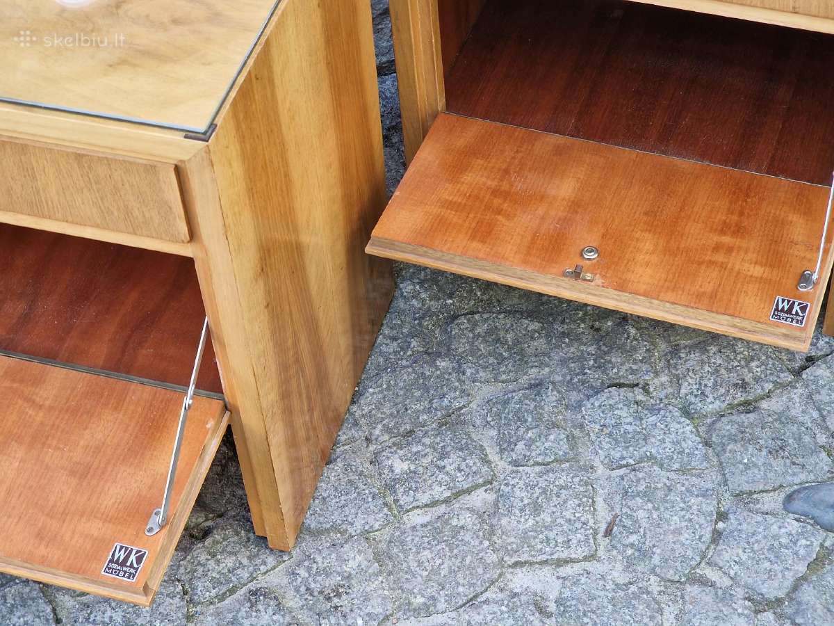 Vintažinės mid century spintelės prie lovos - nuotraukos Nr. 14