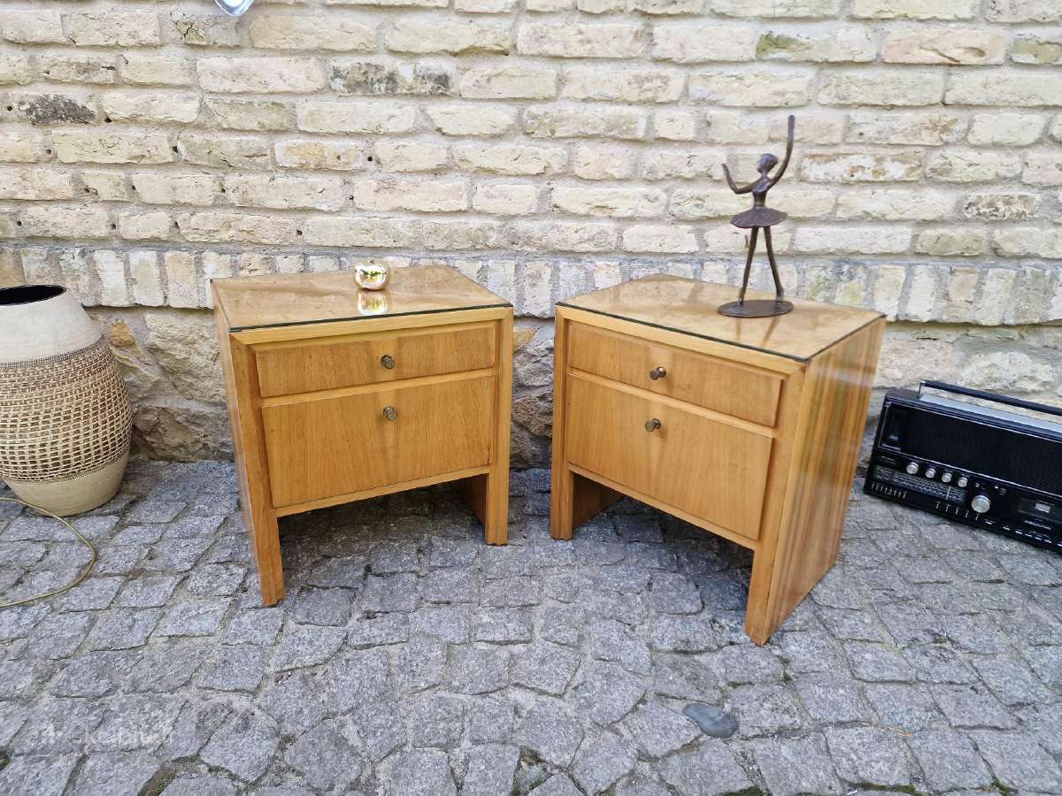 Vintažinės mid century spintelės prie lovos - nuotraukos Nr. 16