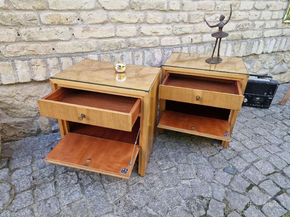 Vintažinės mid century spintelės prie lovos - nuotraukos Nr. 17