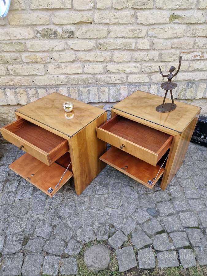 Vintažinės mid century spintelės prie lovos - nuotraukos Nr. 20