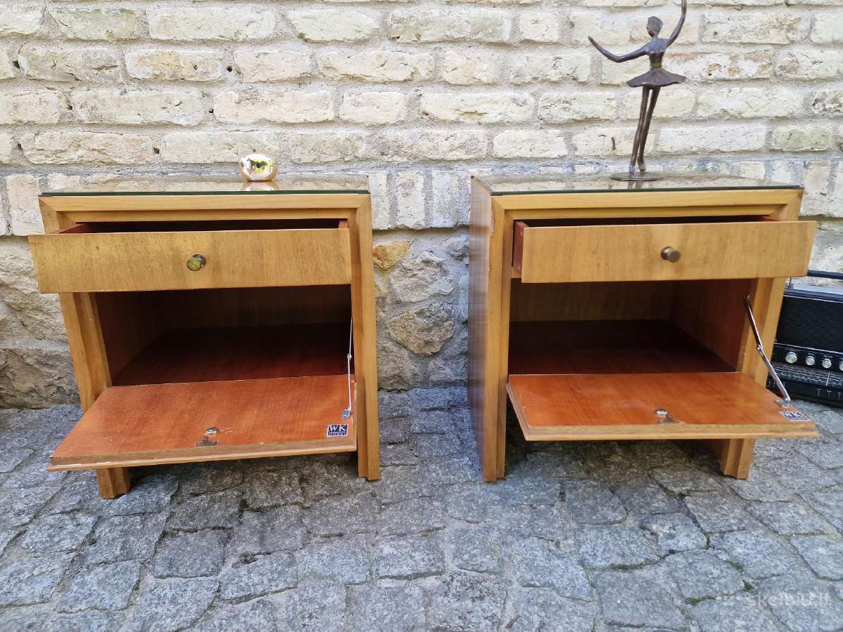 Vintažinės mid century spintelės prie lovos - nuotraukos Nr. 24
