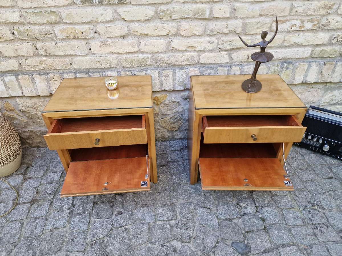 Vintažinės mid century spintelės prie lovos - nuotraukos Nr. 25