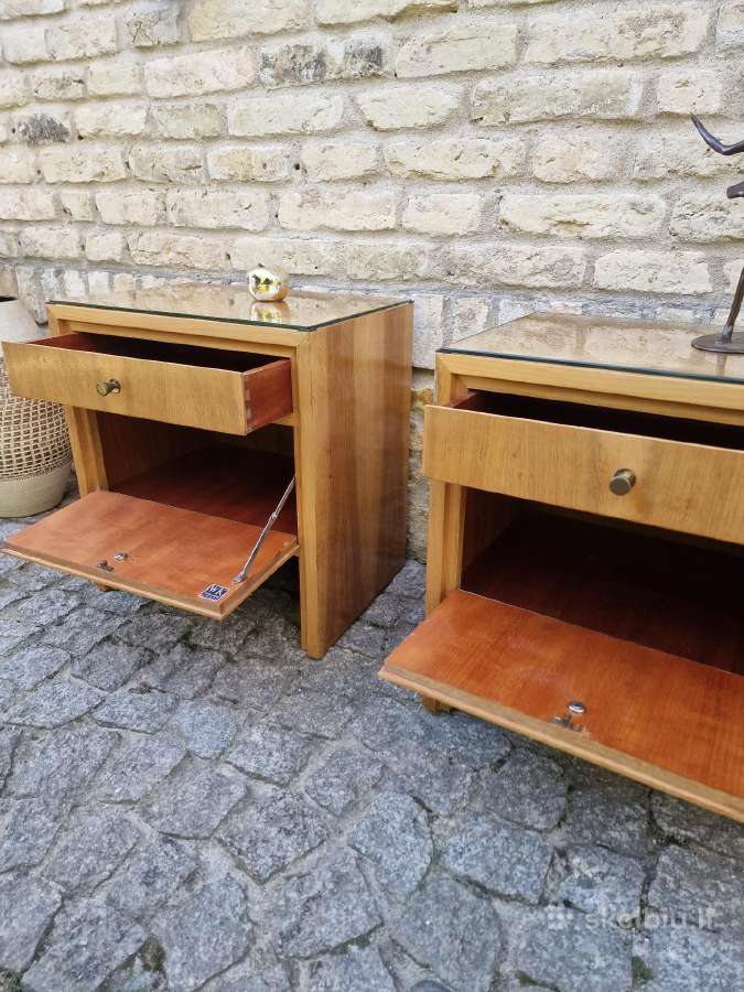Vintažinės mid century spintelės prie lovos - nuotraukos Nr. 27