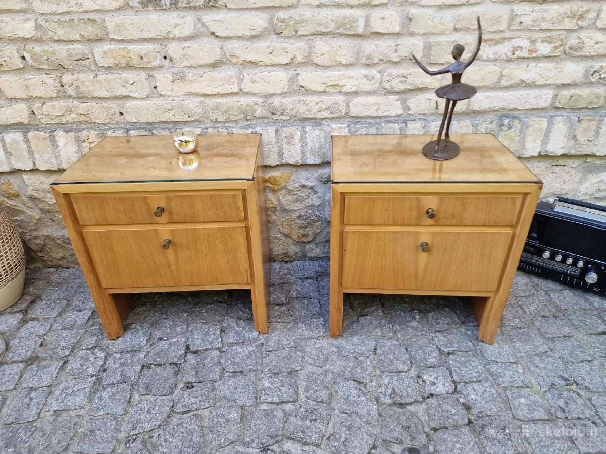 Vintažinės mid century spintelės prie lovos - nuotraukos Nr. 33
