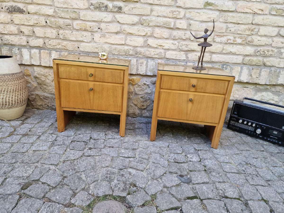 Vintažinės mid century spintelės prie lovos - nuotraukos Nr. 34