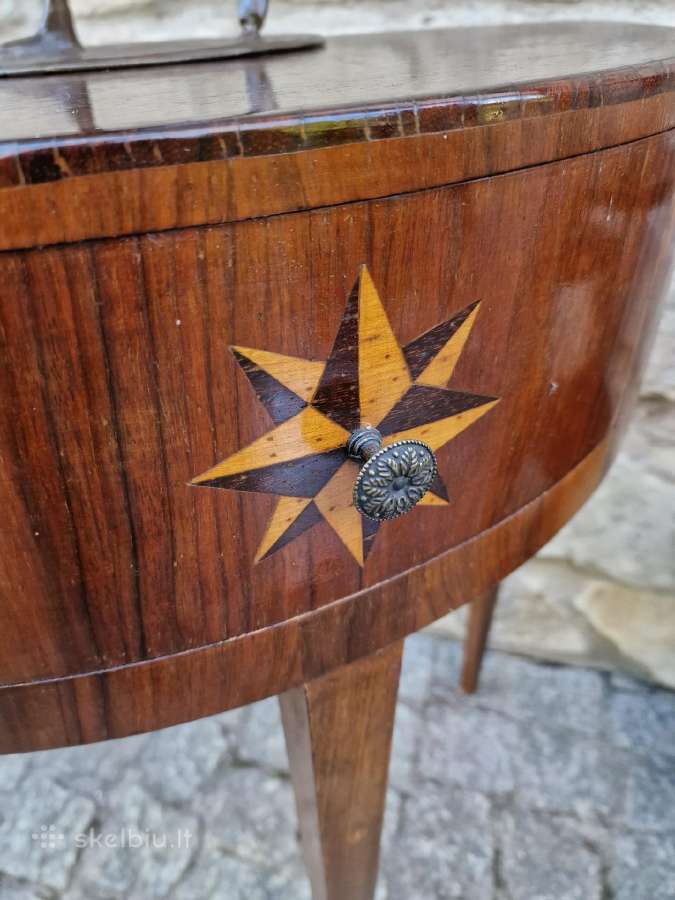 Vintažinės mid century raudonmedžio konsolės - nuotraukos Nr. 2