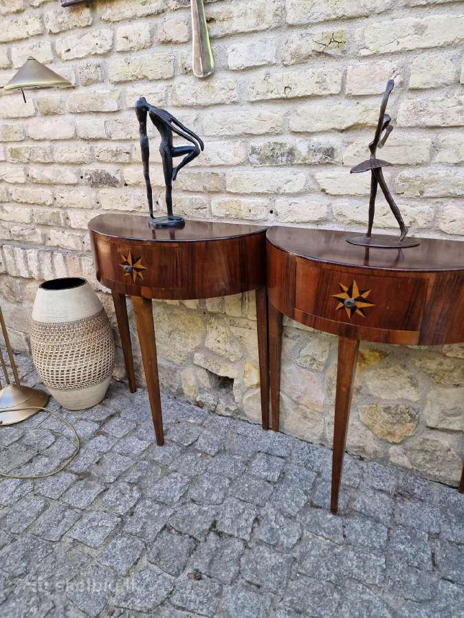 Vintažinės mid century raudonmedžio konsolės - nuotraukos Nr. 7