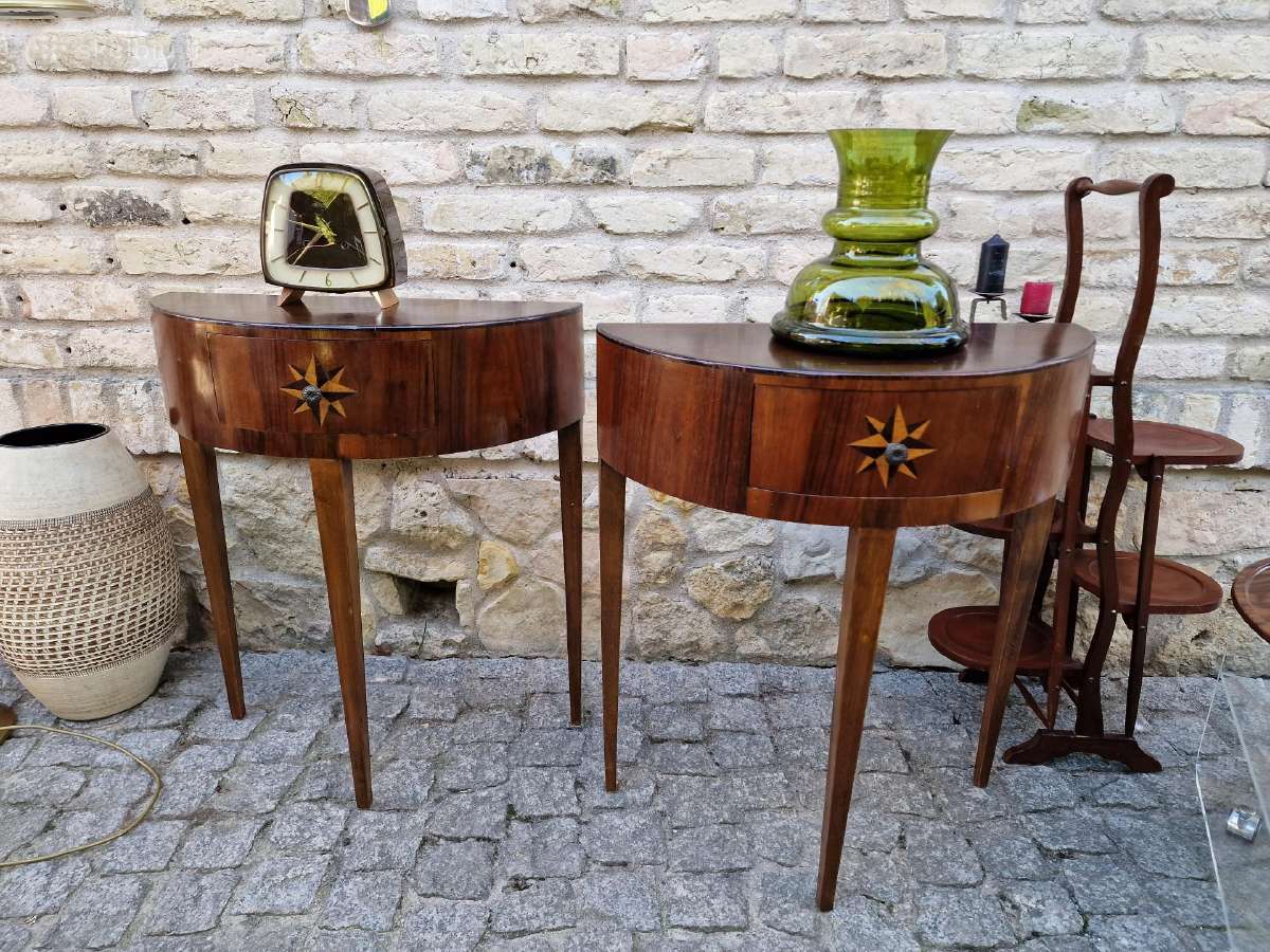 Vintažinės mid century raudonmedžio konsolės - nuotraukos Nr. 19