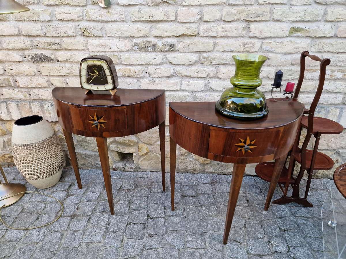 Vintažinės mid century raudonmedžio konsolės - nuotraukos Nr. 20