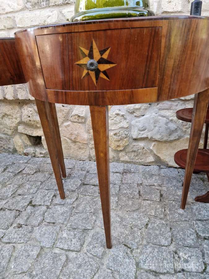 Vintažinės mid century raudonmedžio konsolės - nuotraukos Nr. 22