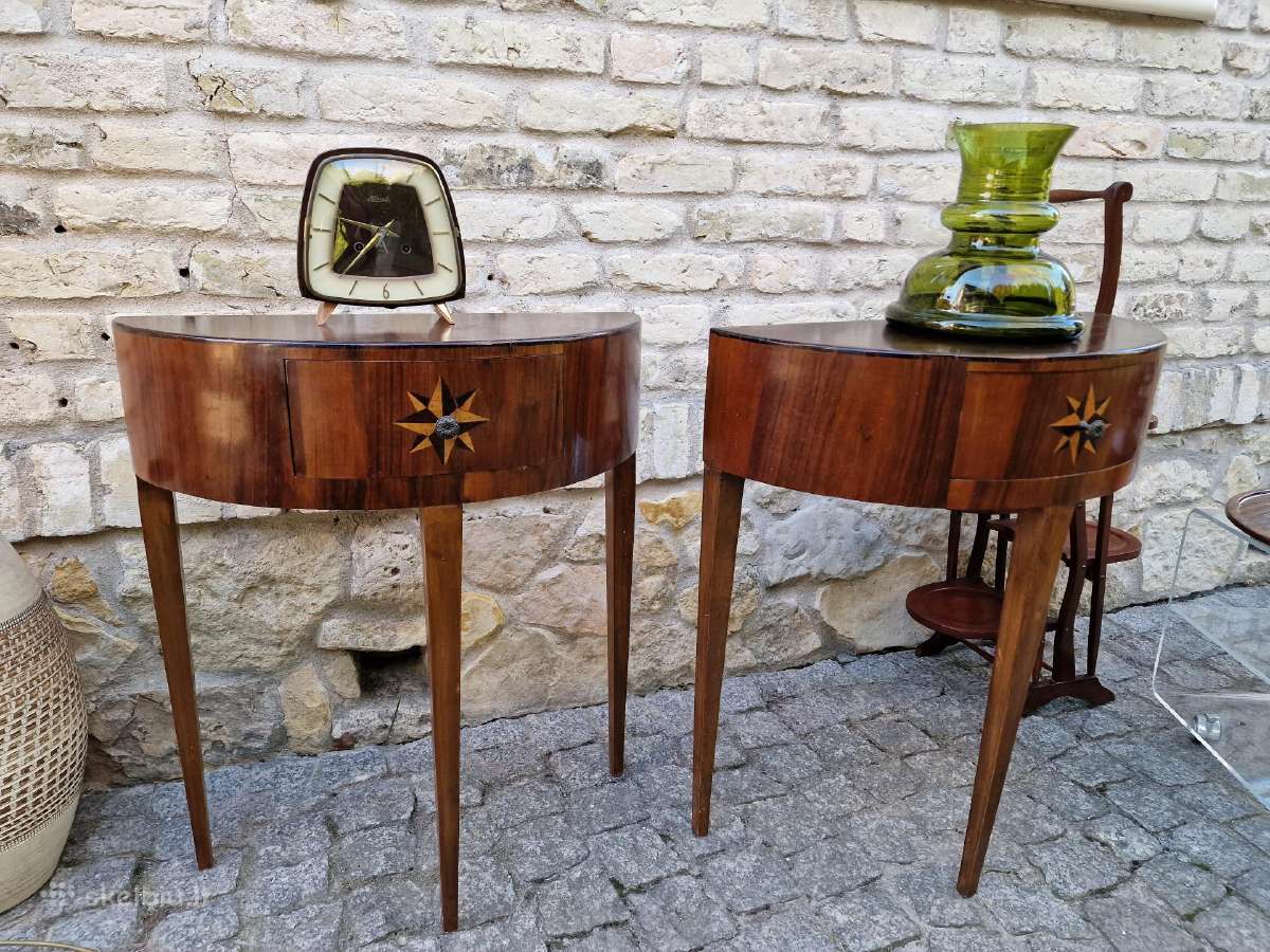 Vintažinės mid century raudonmedžio konsolės - nuotraukos Nr. 29