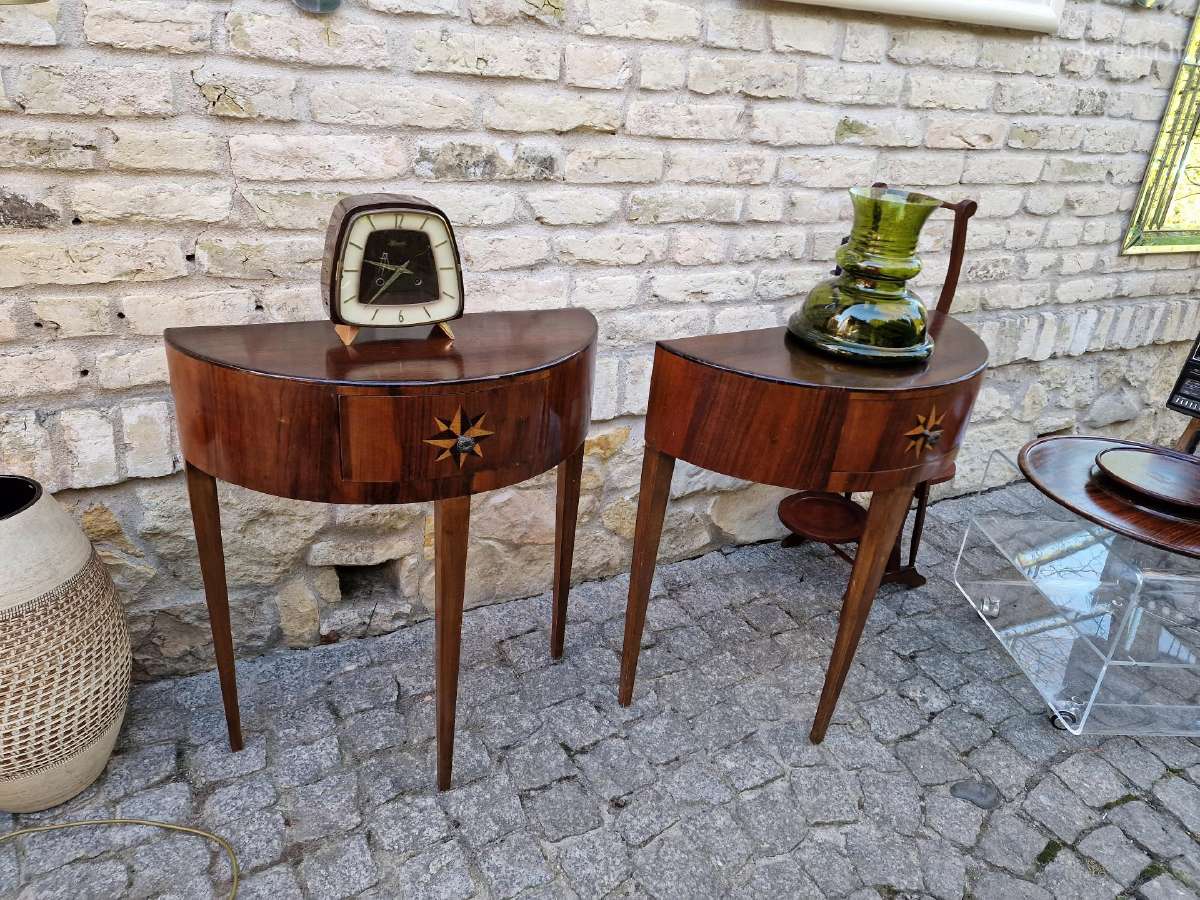 Vintažinės mid century raudonmedžio konsolės - nuotraukos Nr. 30