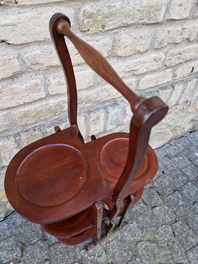 Vintažinis Art Nouveau raudonmedžio stovas - nuotraukos Nr. 2