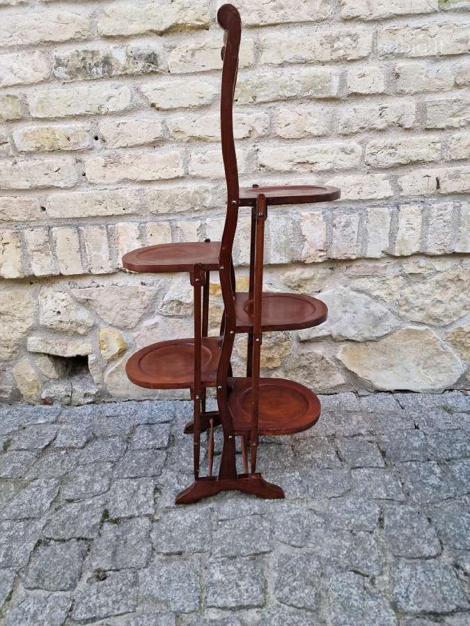 Vintažinis Art Nouveau raudonmedžio stovas - nuotraukos Nr. 9