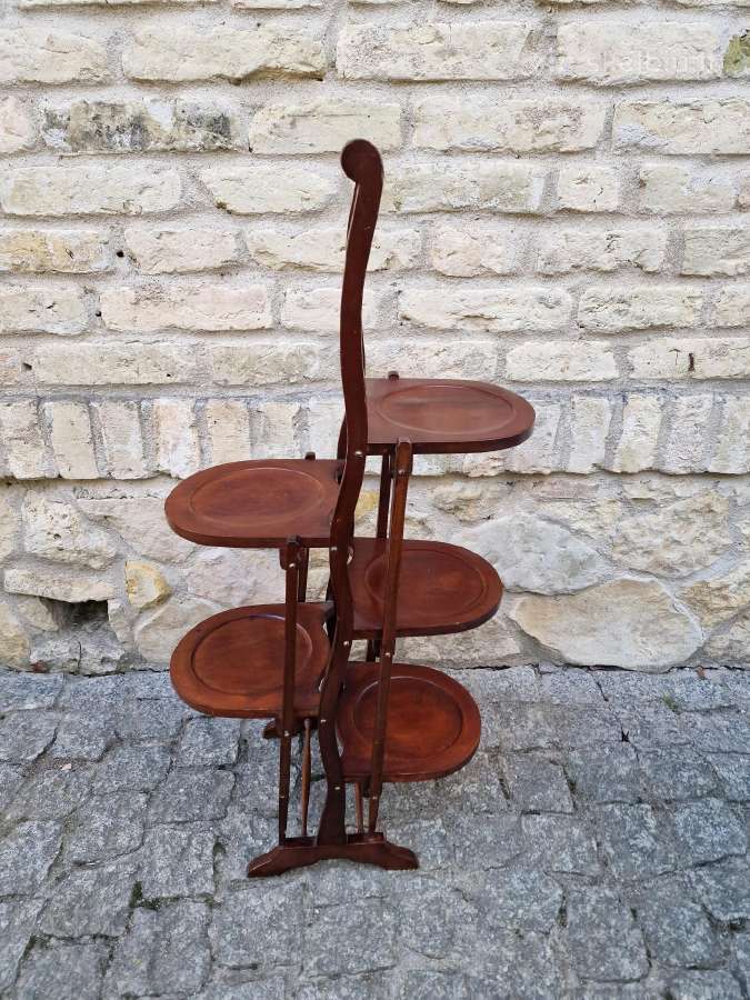 Vintažinis Art Nouveau raudonmedžio stovas - nuotraukos Nr. 10