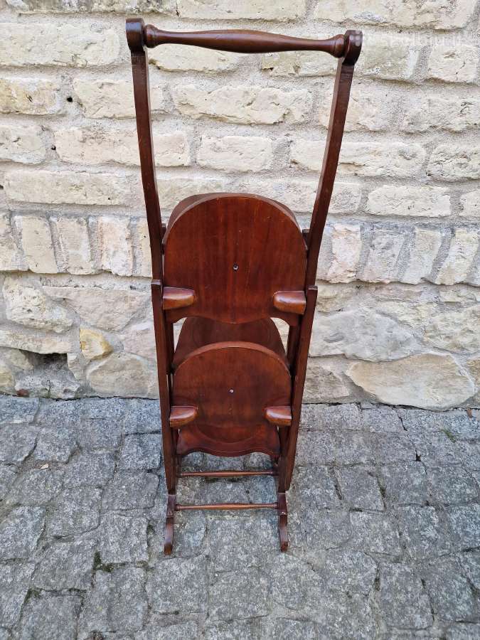 Vintažinis Art Nouveau raudonmedžio stovas - nuotraukos Nr. 12