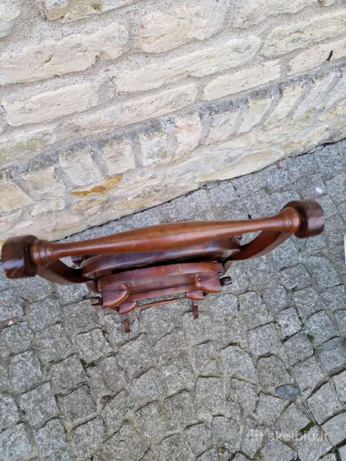Vintažinis Art Nouveau raudonmedžio stovas - nuotraukos Nr. 15