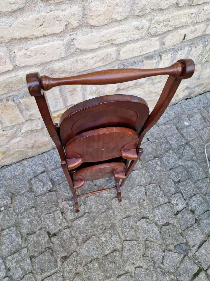 Vintažinis Art Nouveau raudonmedžio stovas - nuotraukos Nr. 16