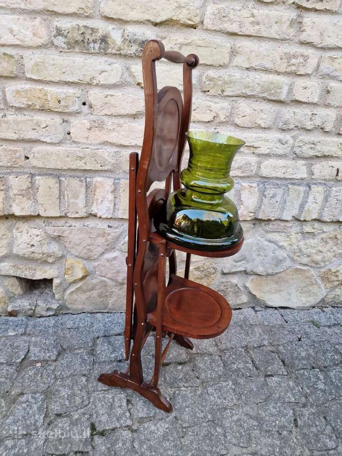 Vintažinis Art Nouveau raudonmedžio stovas - nuotraukos Nr. 19