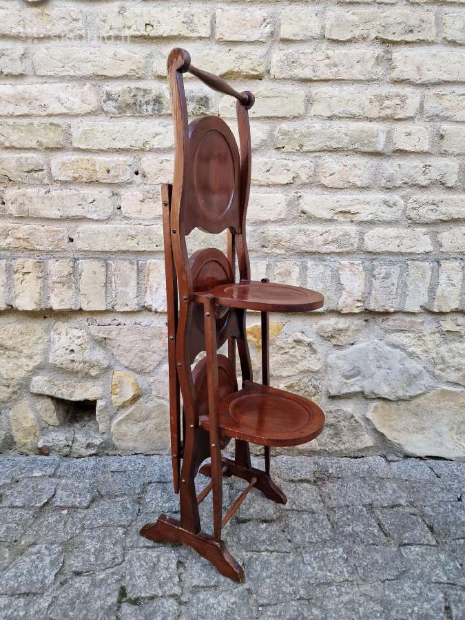 Vintažinis Art Nouveau raudonmedžio stovas - nuotraukos Nr. 20
