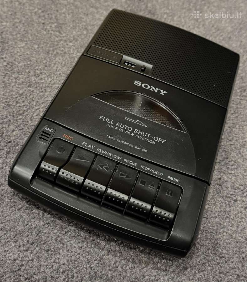 Sony tcm-939 diktofonas, kasetinis įrašytuvas